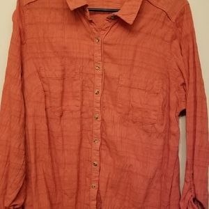 Maurices Plus Size 3/4 Sleeve Button Down